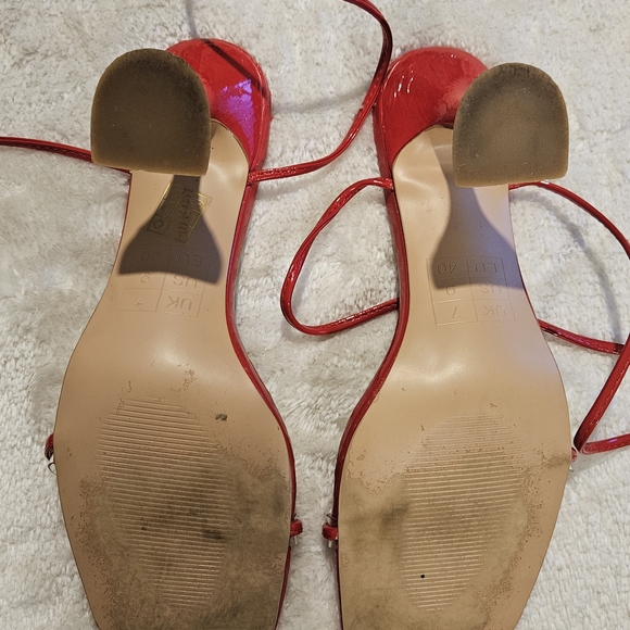 London Rag Red Strappy Sandals Heels Size 9 Y2K 90s Coquette Girl Preppy - Picture 8 of 12